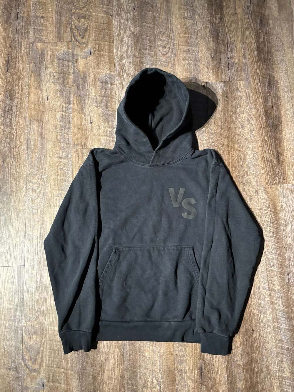 Visions Studio Black Washed VS Logo Graphic Hoodie